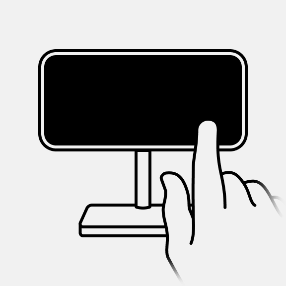 diagram of hand touching iPhone
